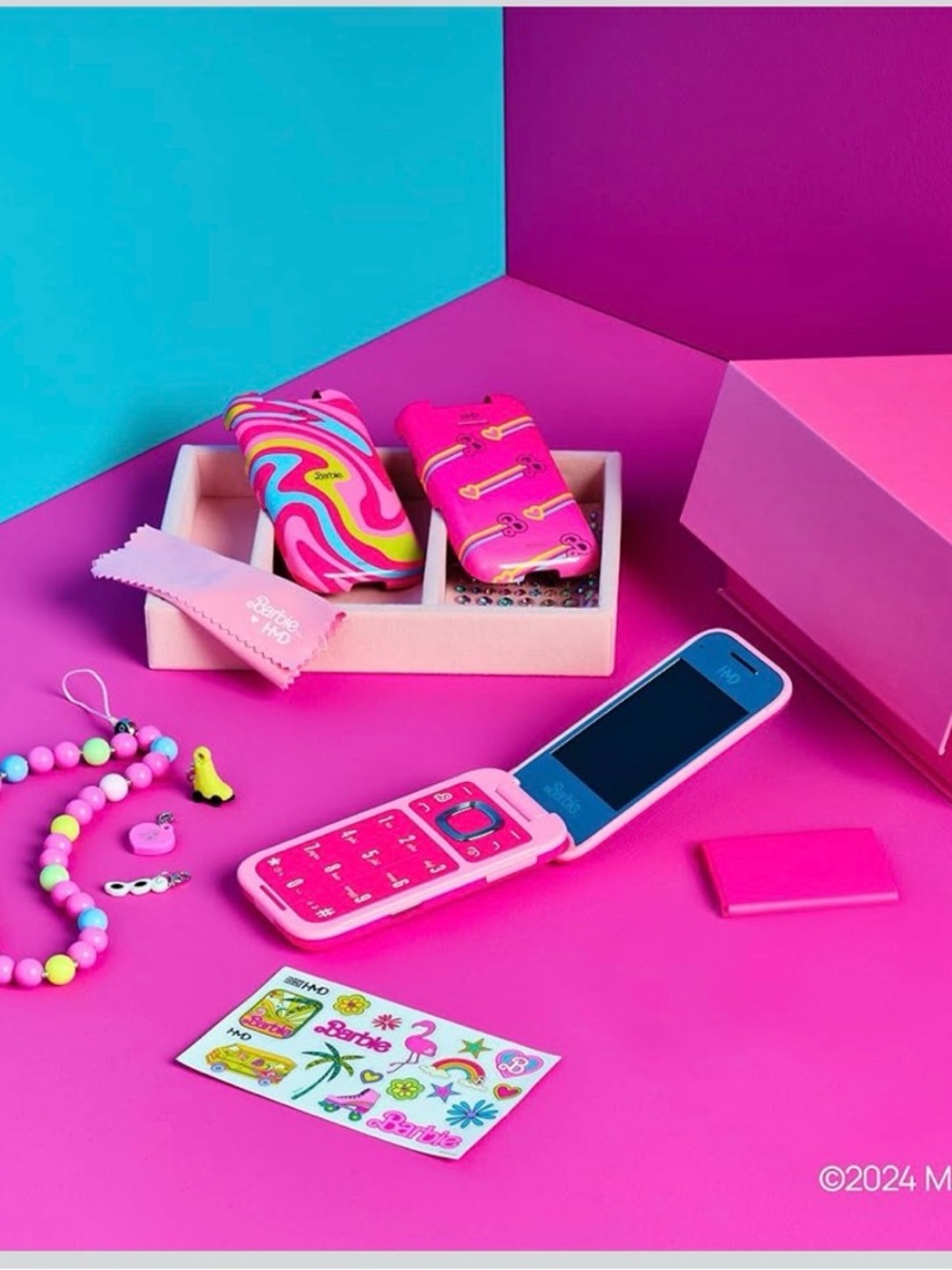 Barbie Pink Flip Cell Phone by HMD